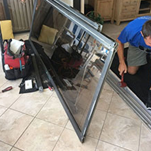 sliding glass door frame repair Calistoga